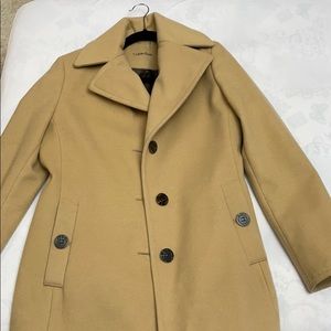 Calvin Klein Tan Single Breasted Pea Coat